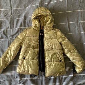 NEVER BEEN USED Gold hooded jacket